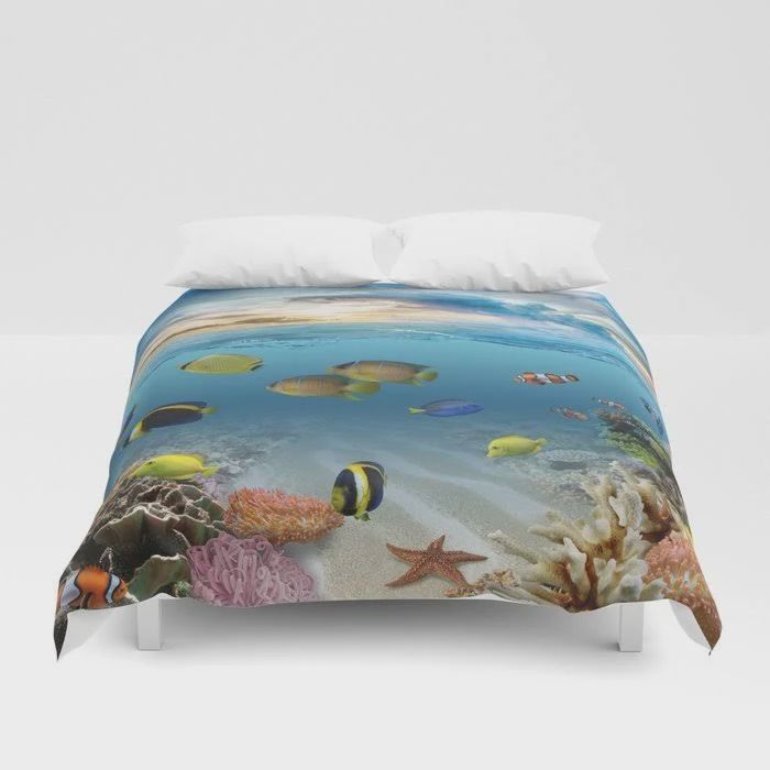 Underwater Ocean Tropical Coral Reef Cotton Bedding Sets