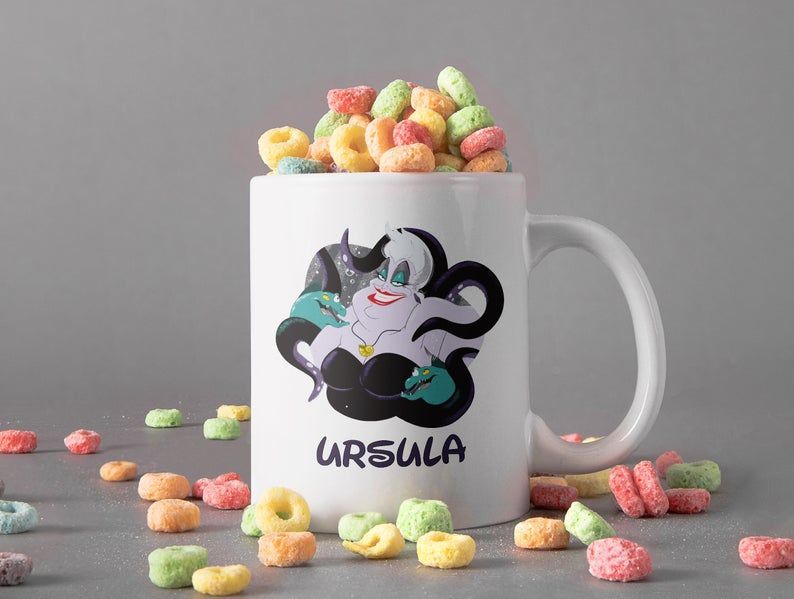 Ursula Sea Witch Mug Little Mermaid Mug Disney Coffee Mug Premium Sublime Ceramic Coffee Mug White