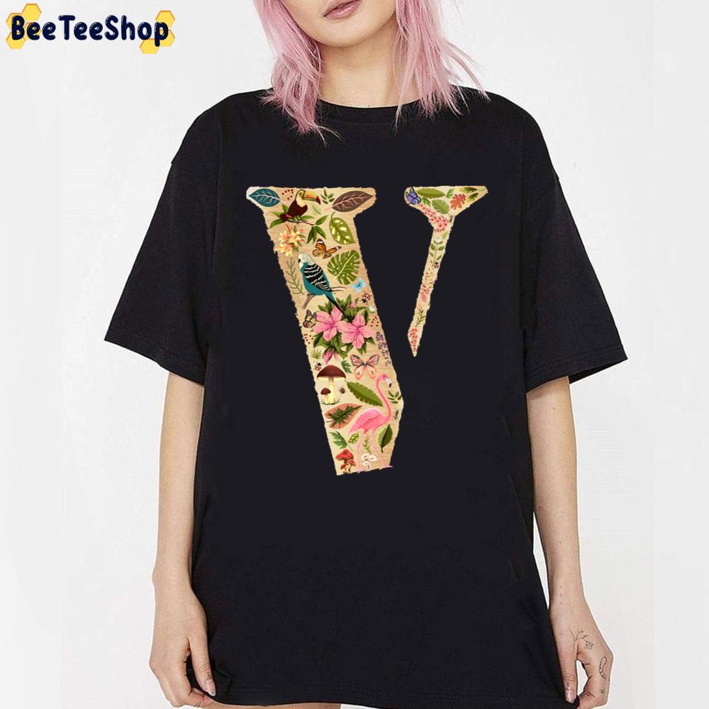 V Lone With Flowerscute Unisex T-Shirt