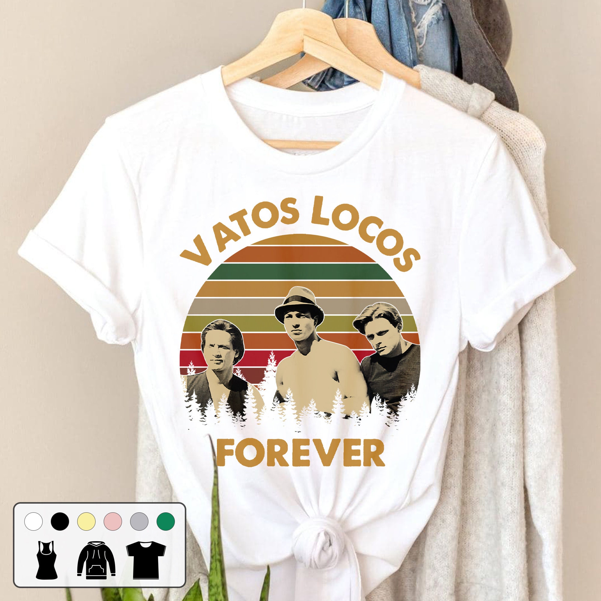 Vatos Locos Forever Chicano Brothers On The Streets Of Los Angeles Vintage Unisex T-Shirt