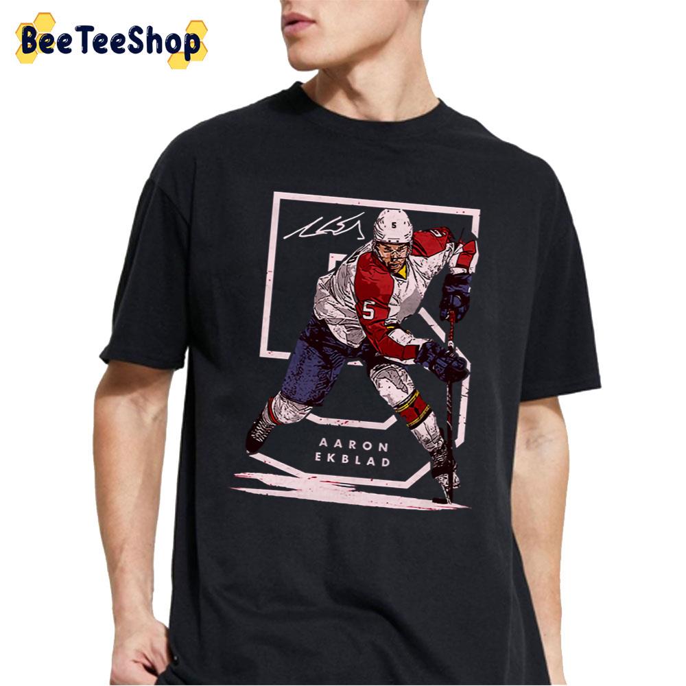 Vintage Art Aaron Ekblad Outline Florida Panthers Hockey Unisex T-Shirt