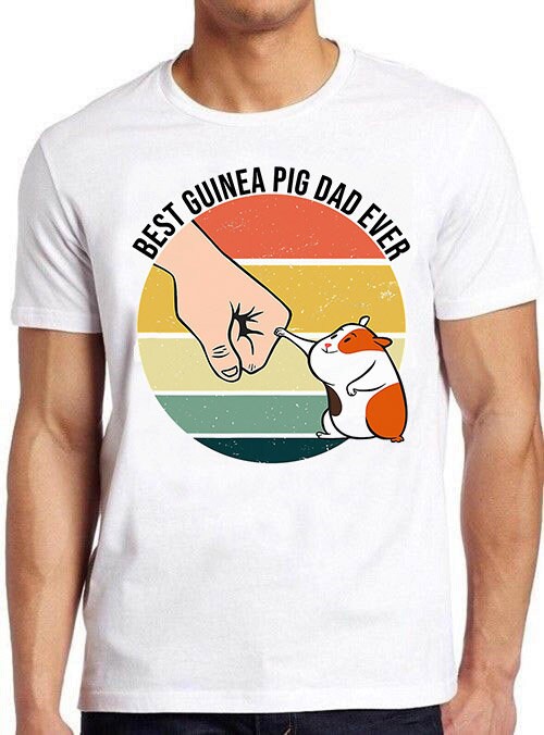 Vintage Art Best Guinea Pig Dad Ever Unisex T-Shirt