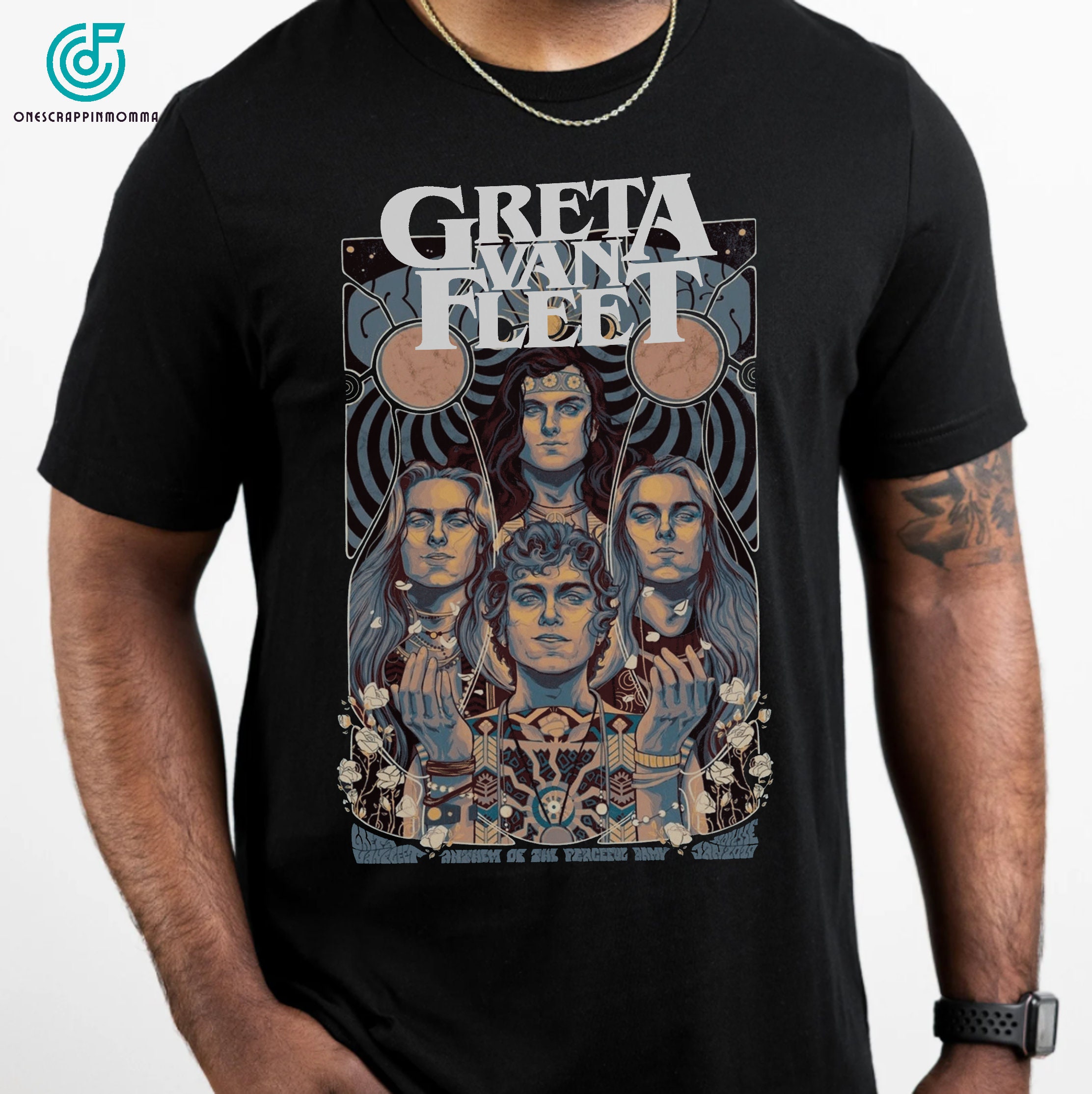 Vintage Art Greta Van Fleet Strange Horizons Tour Unisex T-Shirt