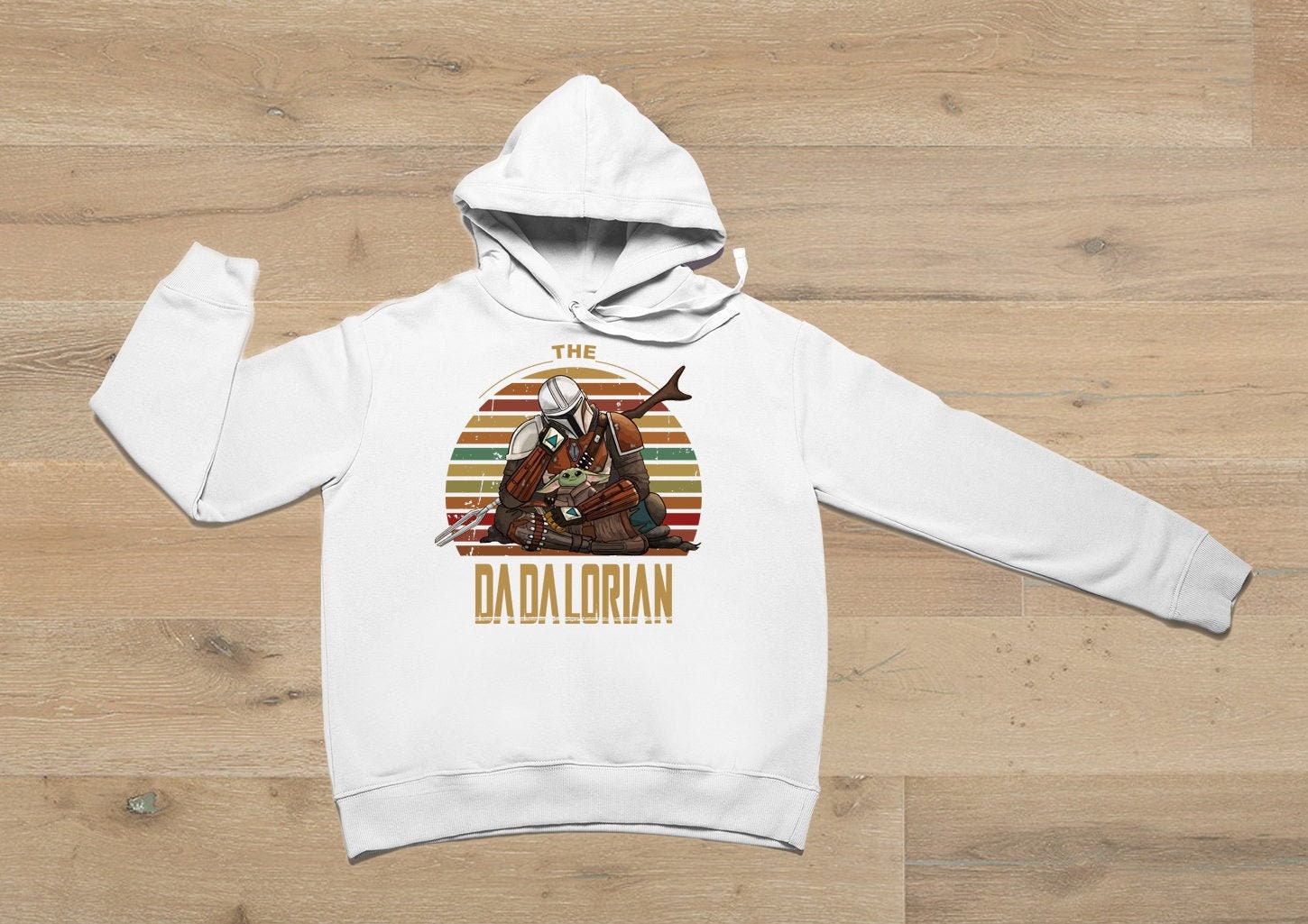 Vintage Art The Dadalorian Star Wars Father’s Day Unisex Hoodie