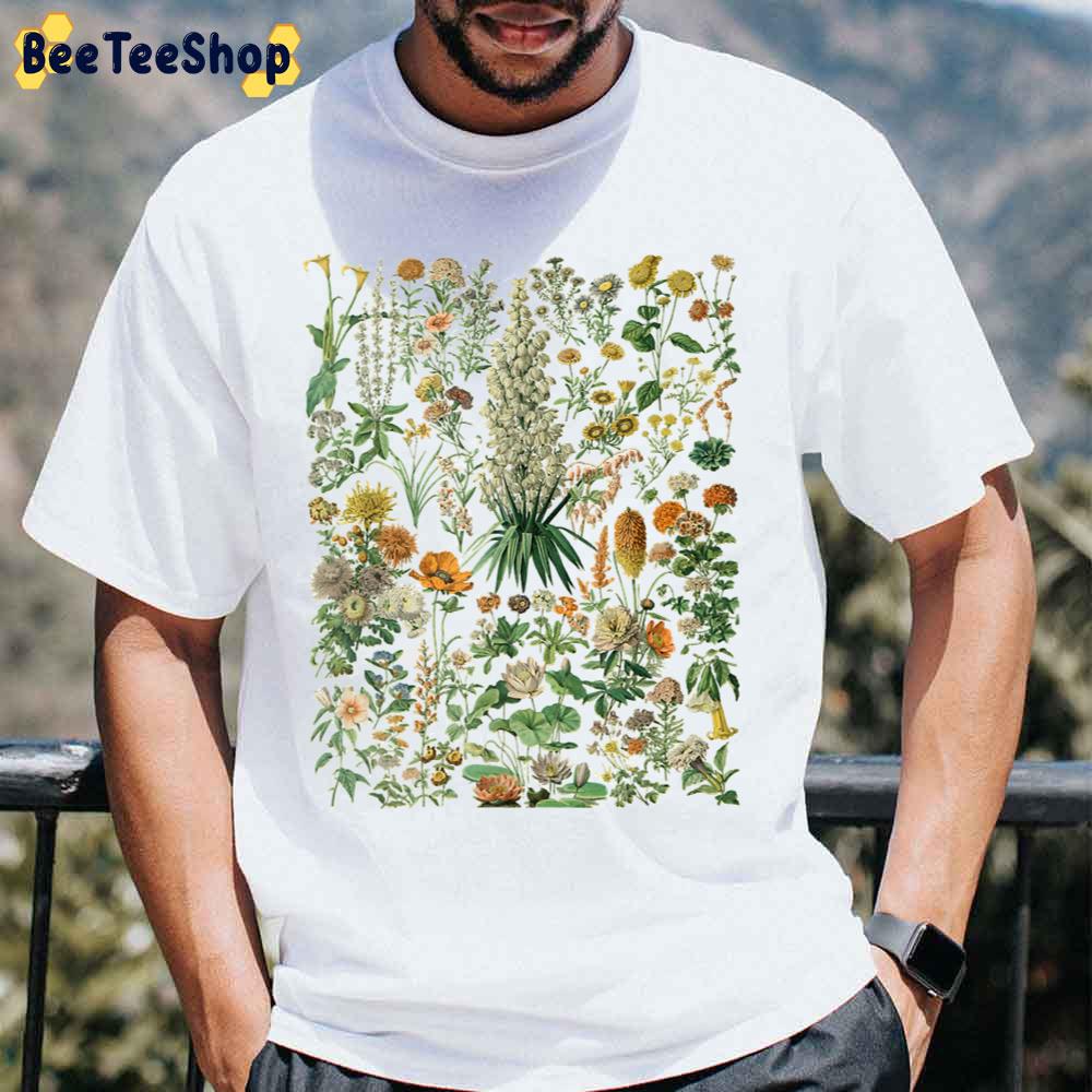 Vintage Flower Botanical Chart Unisex T-Shirt