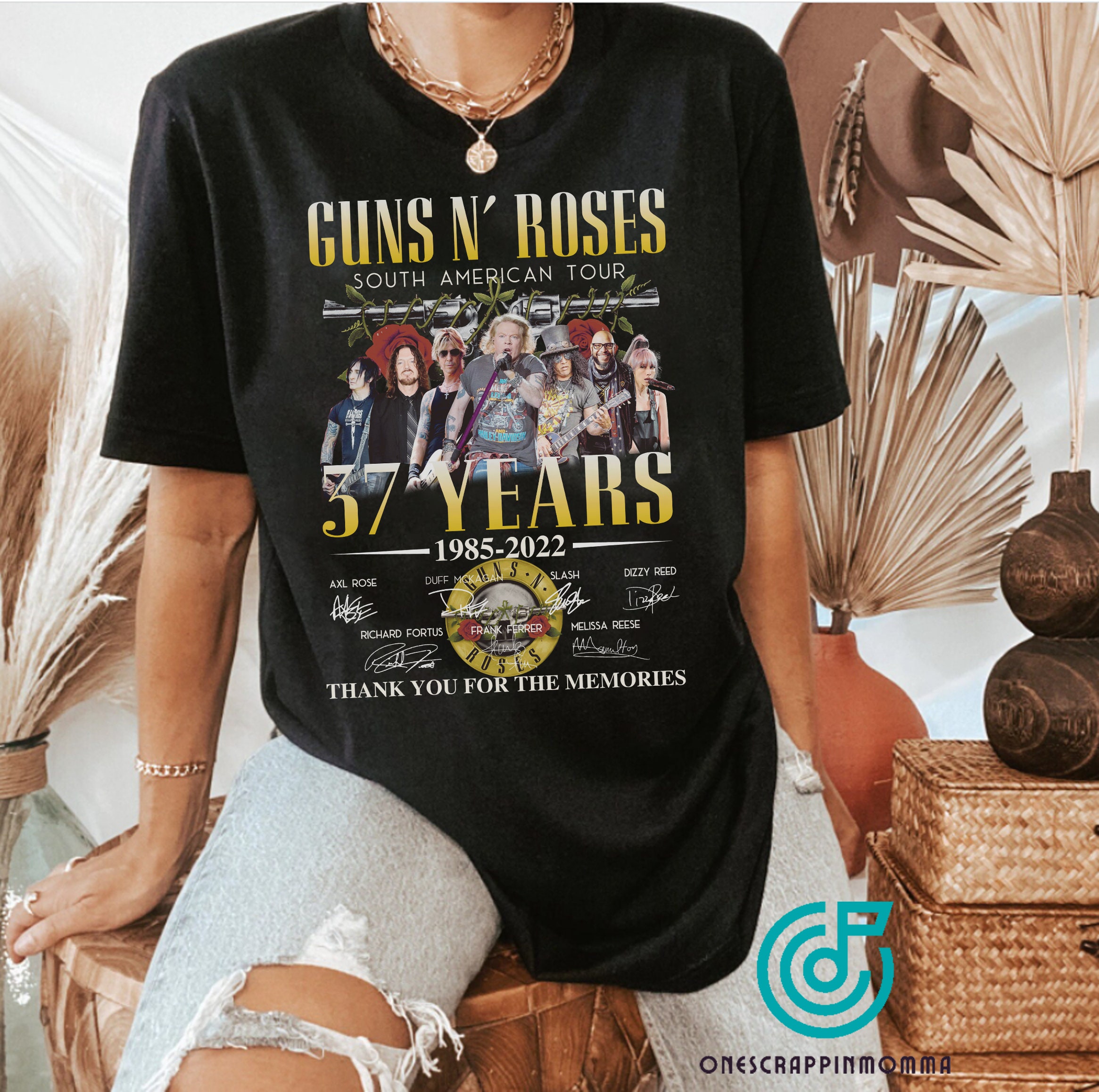 Vintage Guns N' Roses South American Tour 37 Years 1985 2022
