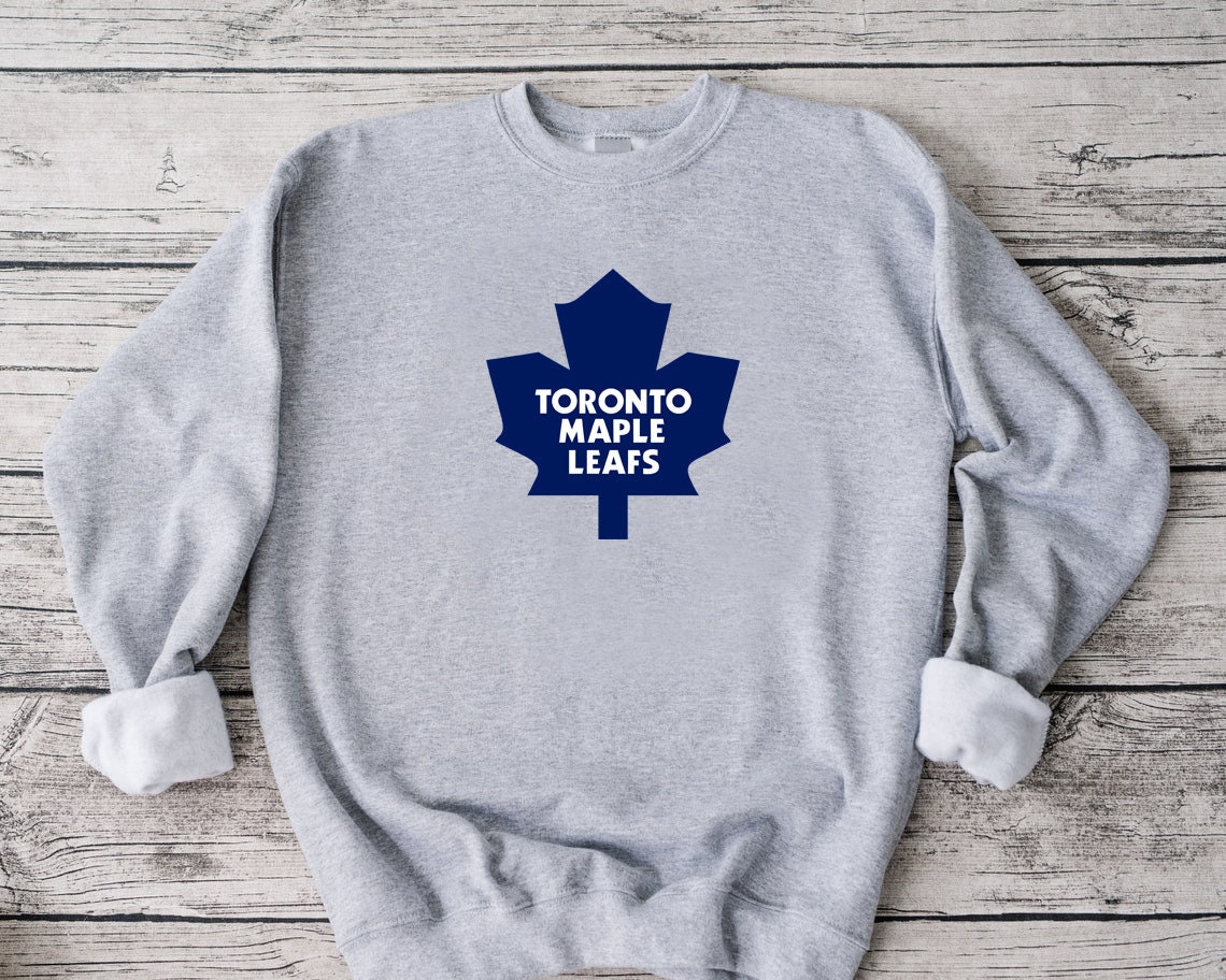 Vintage Leafs Hockey Nhl Blue Art Unisex Sweatshirt