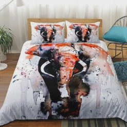 Watercolor Elephant Bedding Set