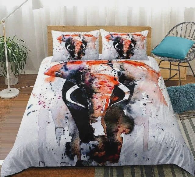 Watercolor Elephant Bedding Set