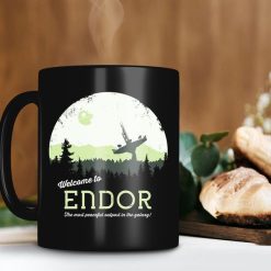 Welcome To Endor The Most Peaceful Outpost In The Galaxy Mug Endors Moon Mug Star Wars Mug Vintage 2 Premium Sublime Ceramic Coffee Mug Black