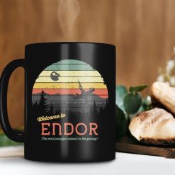 Welcome To Endor The Most Peaceful Outpost In The Galaxy Mug Endor’s Moon Mug Star Wars Mug Vintage Premium Sublime Ceramic Coffee Mug Black