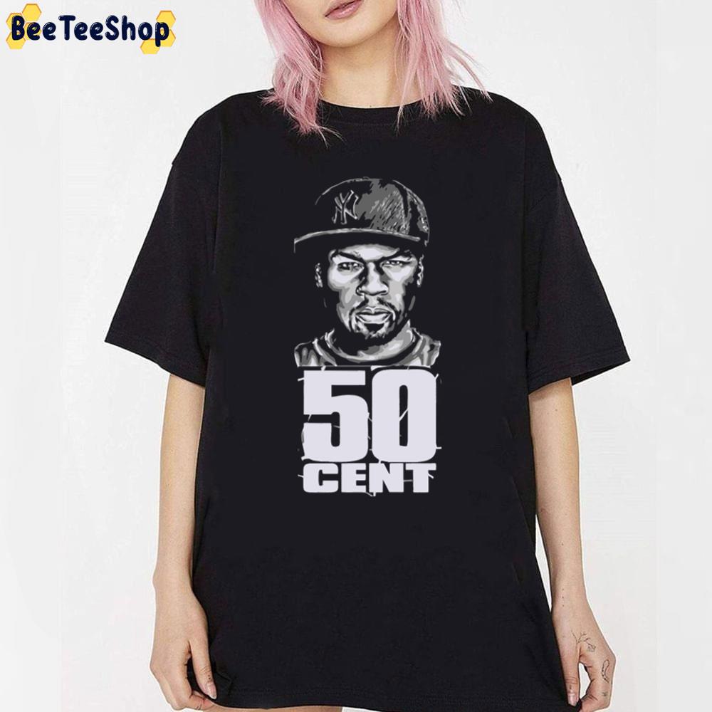 Oberst skarp Mor Well 50 Cent Rapper Black White Art Unisex T-Shirt - Beeteeshop