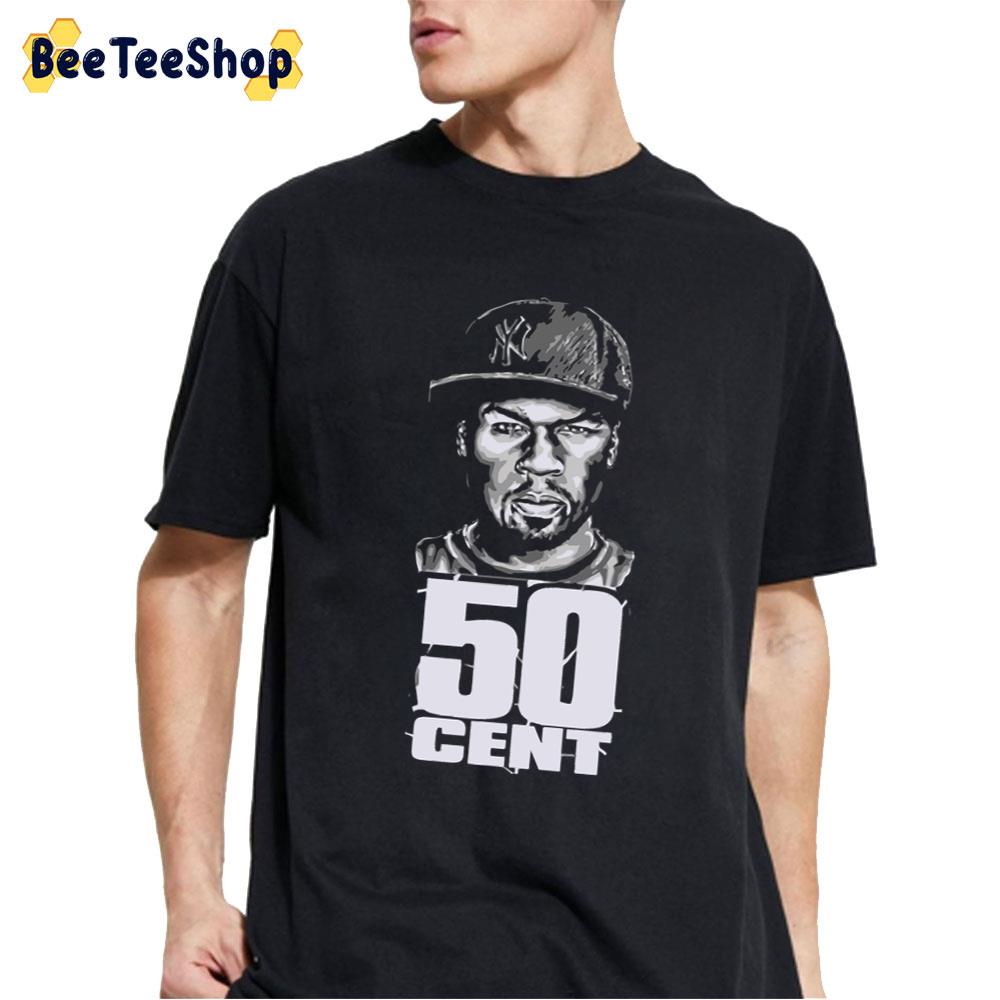 Well 50 Cent Rapper Black White Art Unisex T-Shirt