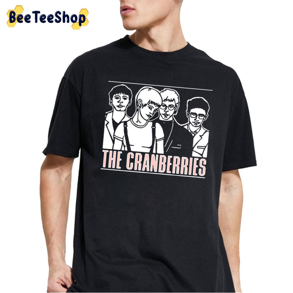 White Cartoon Art The Cranberries Band Unisex T-Shirt