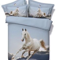 White Horse Bedding Set