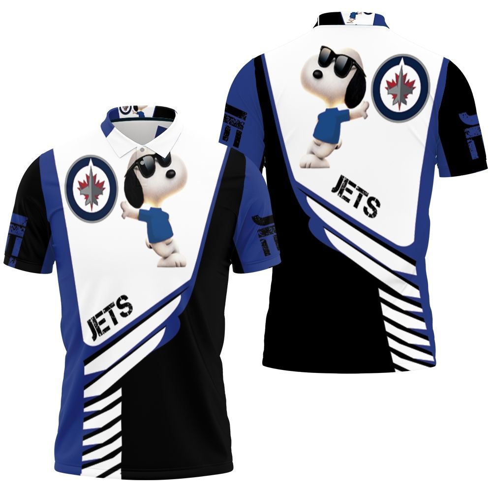Winnipeg Jets Snoopy For Fans 3d Polo Shirt All Over Print Shirt 3d T-shirt