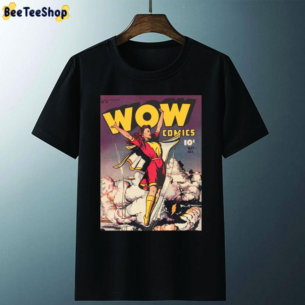 Wow Comics Shazam Mary Marvel Wonder Woman Unisex T-Shirt