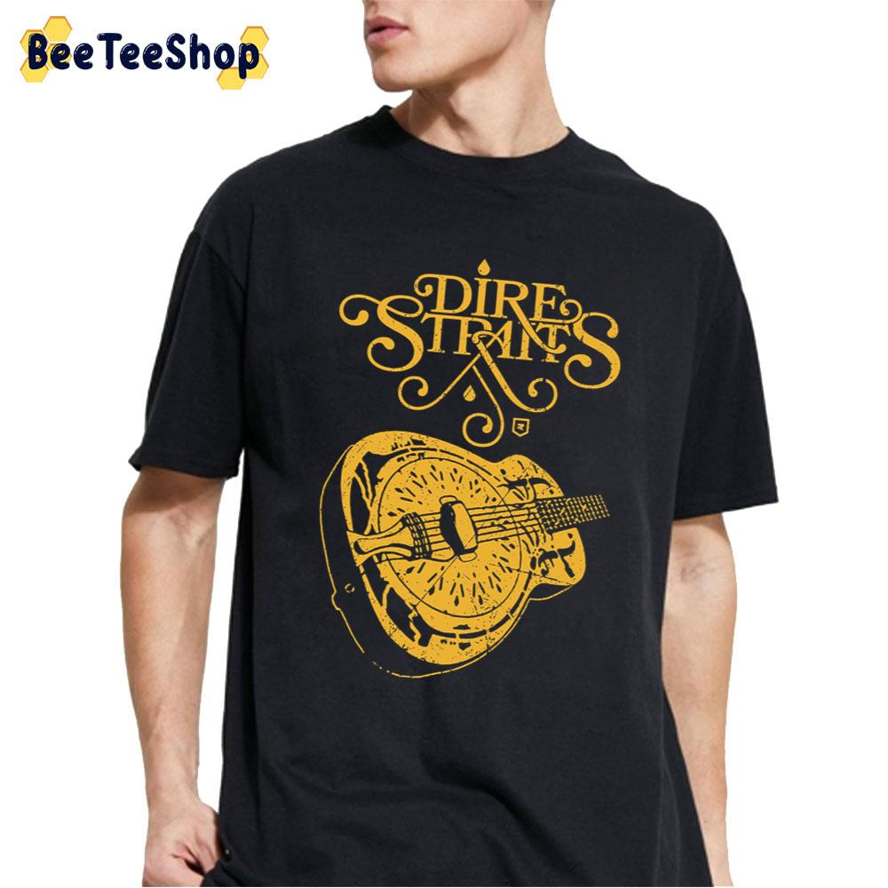 Yellow Retro Art Dire Straits Band Unisex T-Shirt