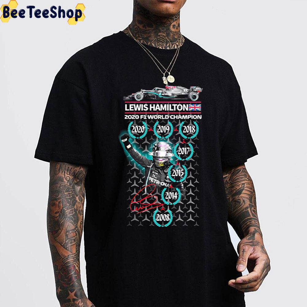 2020 Seven Time Formula 1 World 2 Lewis Hamilton Racing Unisex T-Shirt