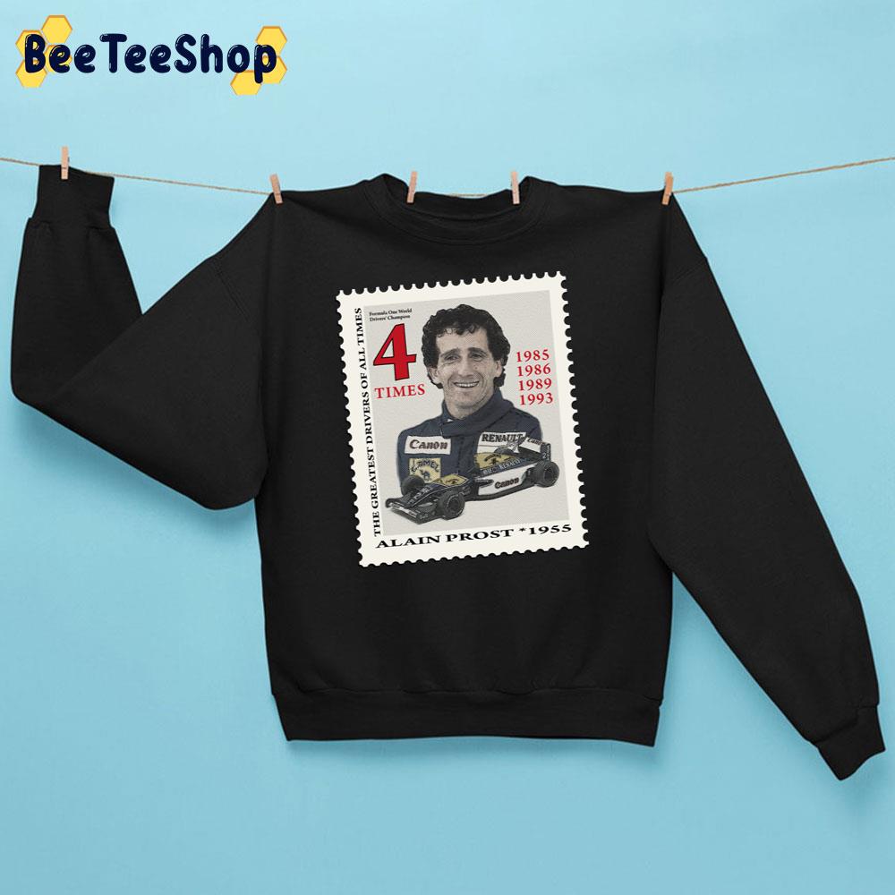 4 Times Alain Prost Stamp Racer Unisex Sweatshirt