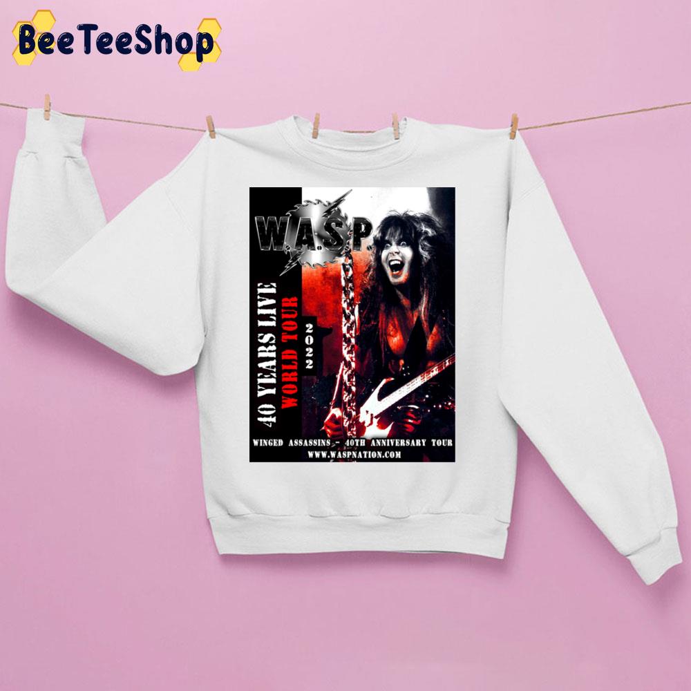 40 Years Live World Tour 2022 W.A.S.P. Band Unisex Sweatshirt