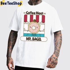 Cute Shop Coffee Meets Bagel Unisex T-Shirt