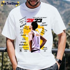 Devin Booker NBA 2K23 Basketball Sport Lover Unisex T-Shirt