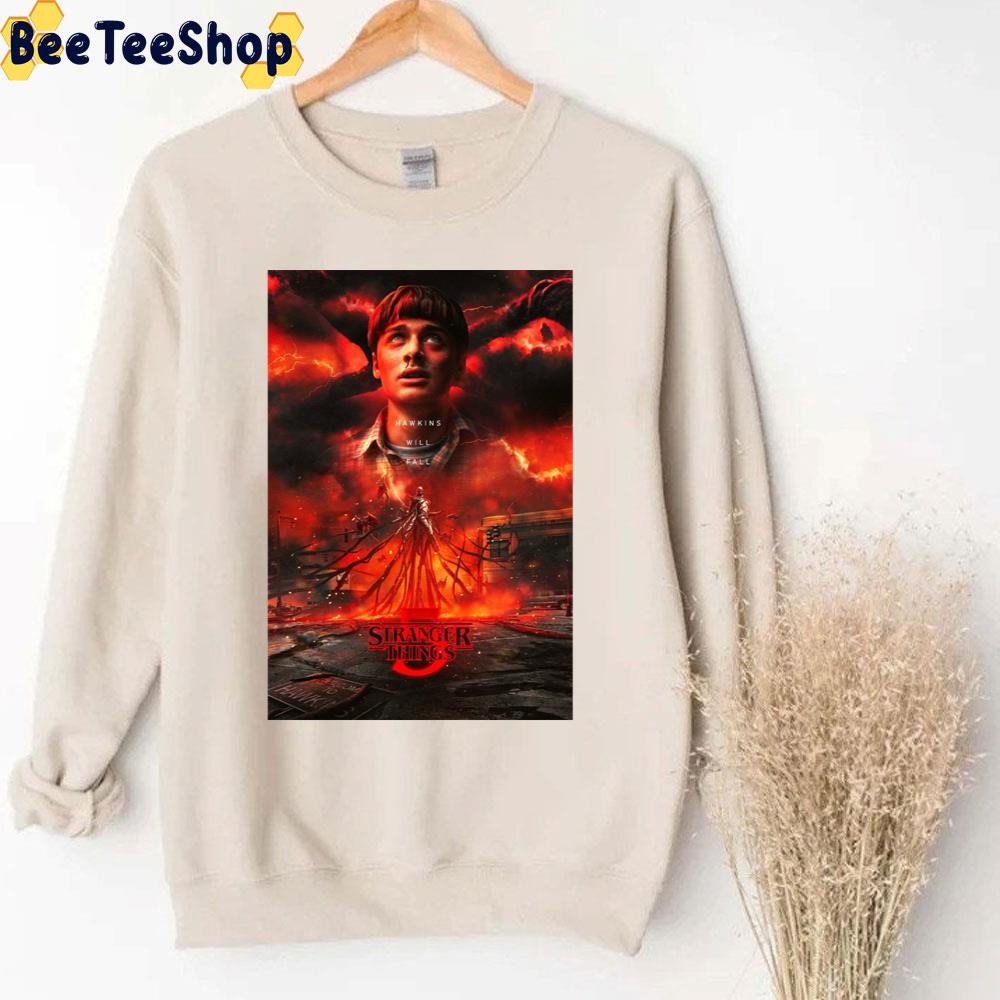 Stranger Things Season 5 2024 Hawkins Will Fall Shirt All Over