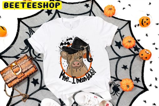Moo I Mean Boo Funny Cow Halloween Trending Unisex T-Shirt