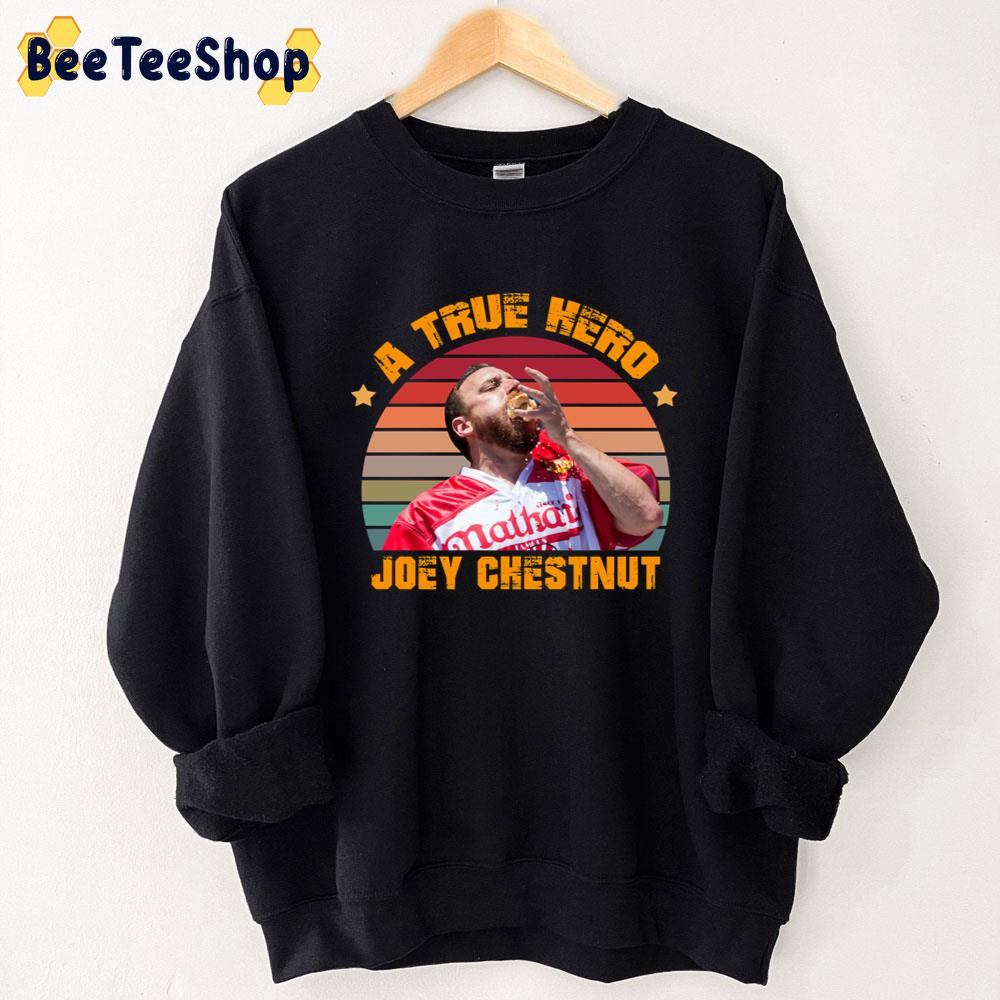 A True Hero Joey Chestnut Artwork Unisex Sweatshirt