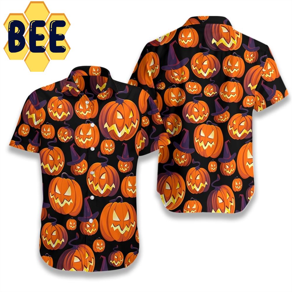 Art Halloween Pumpkin Hawaiian Shirt