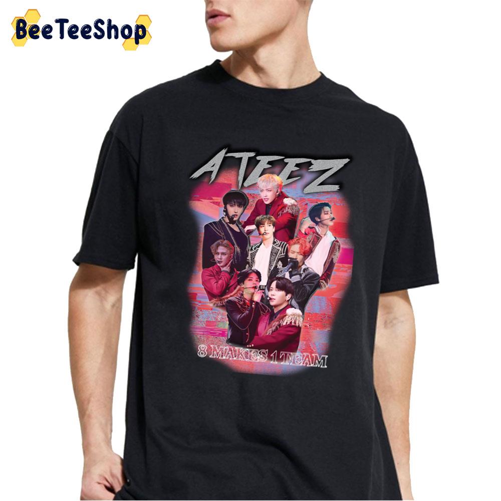 Ateez Kpop Merch Old Retro Unisex T-Shirt