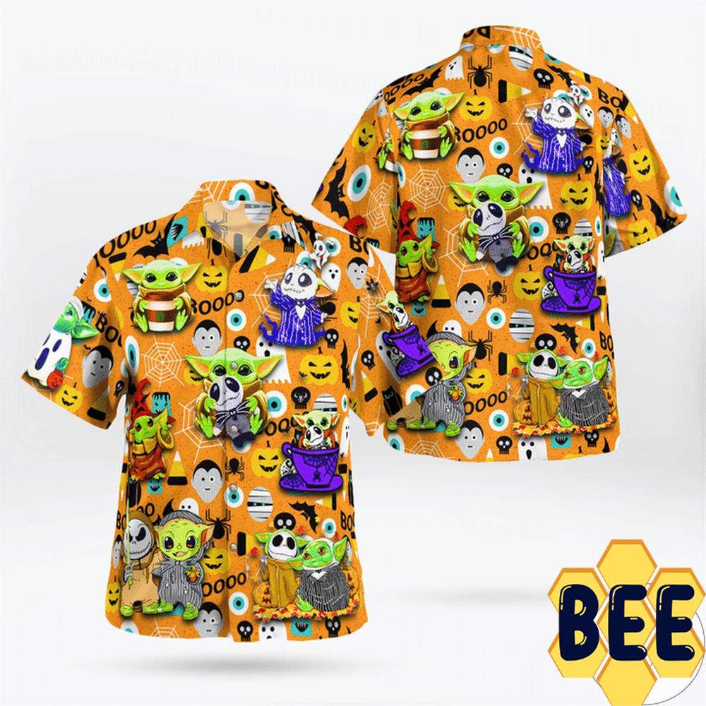 Baby Yoda Boo Halloween Hawaiian Shirt