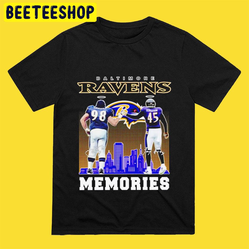 Baltimore Ravens Tony Siragusa And Jaylon Ferguson Memories Signature Unisex T-Shirt