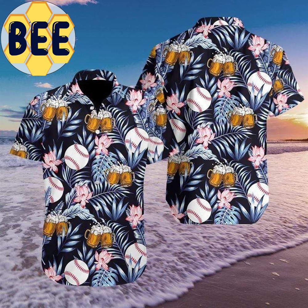 Baseball And Beer Tropical 2022 Hawaiian Shirts