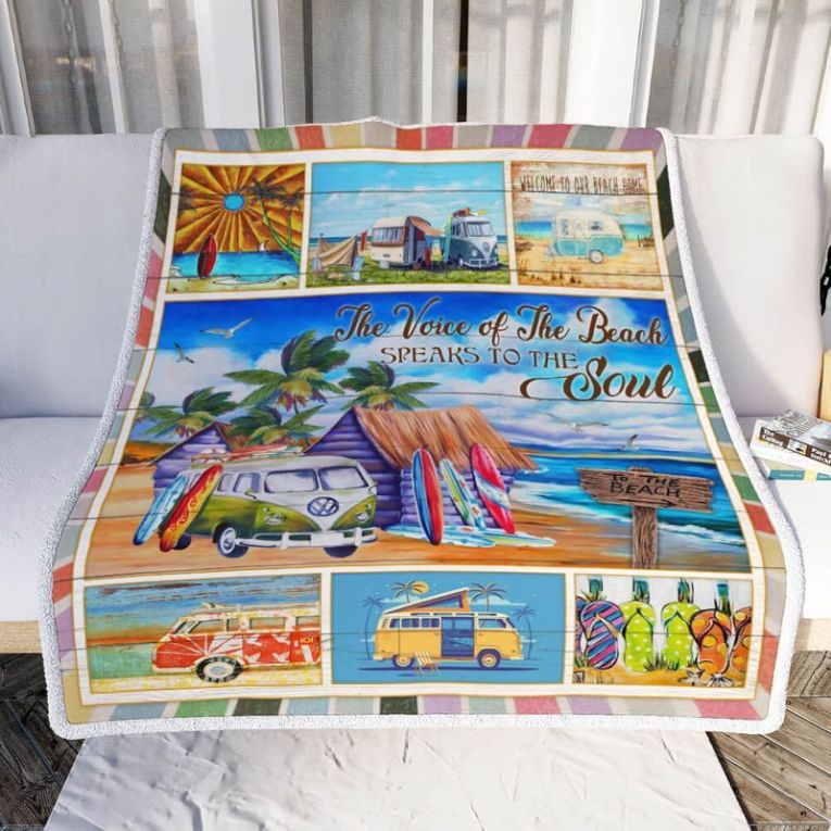 Beach Summer The Voice Of The Beach Speaks To The Soul Premium Comfy Sofa Throw Blanket