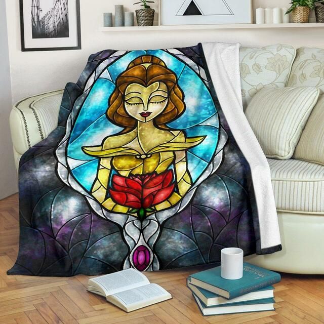 Beauty And The Beast Fleece Blanket Throw Blanket Gift