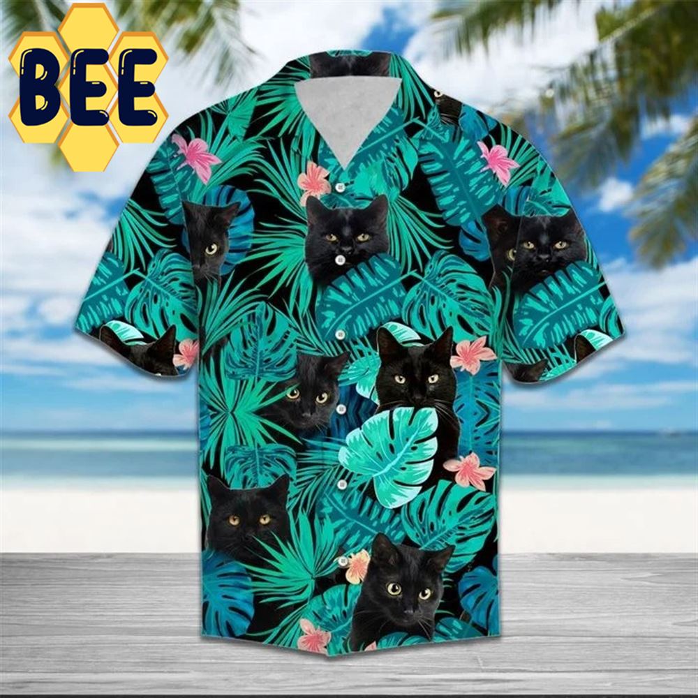 tropical cat shirt