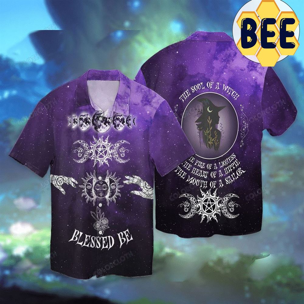 Blessed Be The Soul of A Witch Halloween Hawaiian Shirt