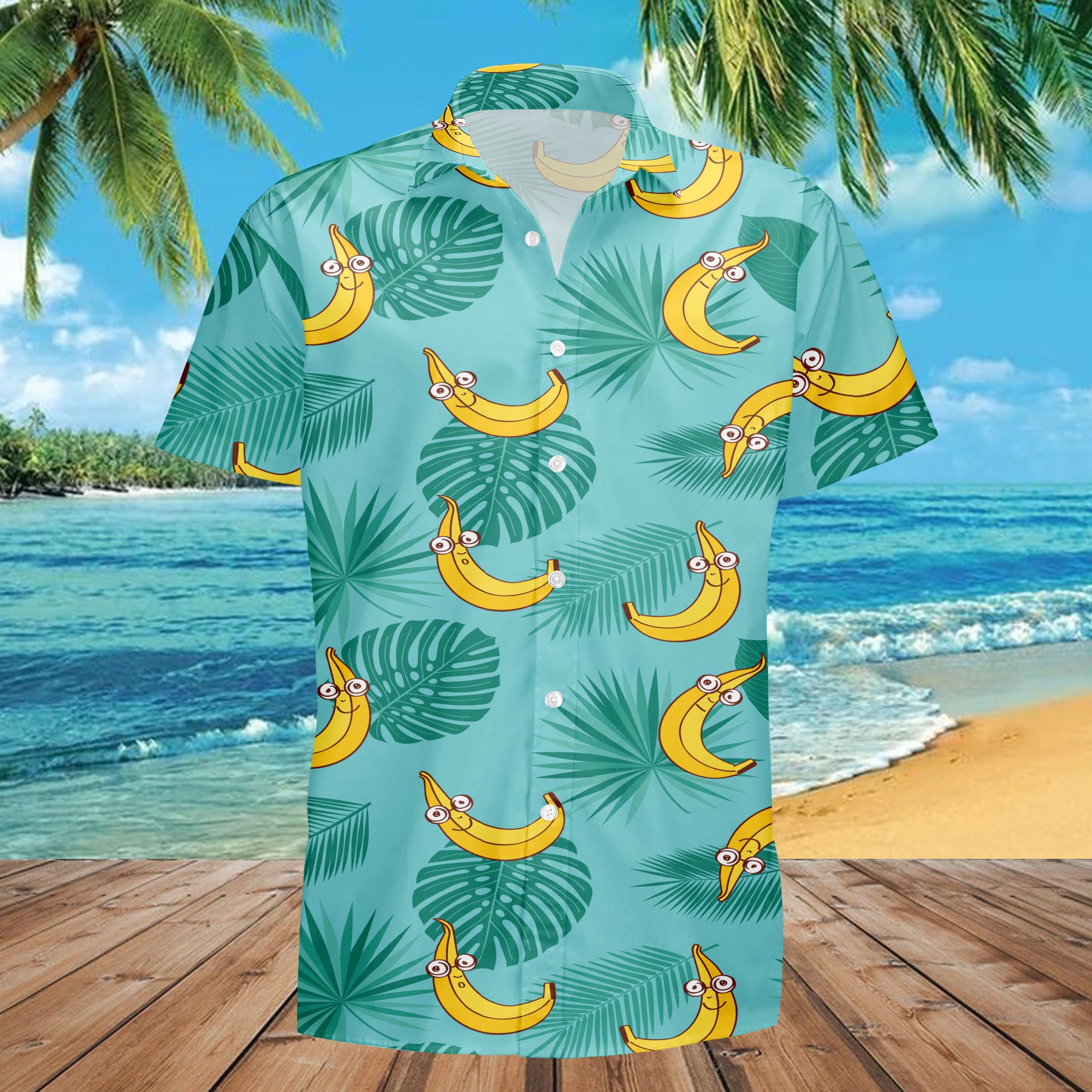 Bunch Of Banana Pattern Hawaiian Shirt