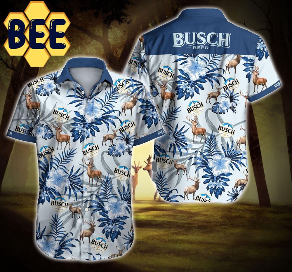 Busch Beer Reindeer Hawaiian Shirt