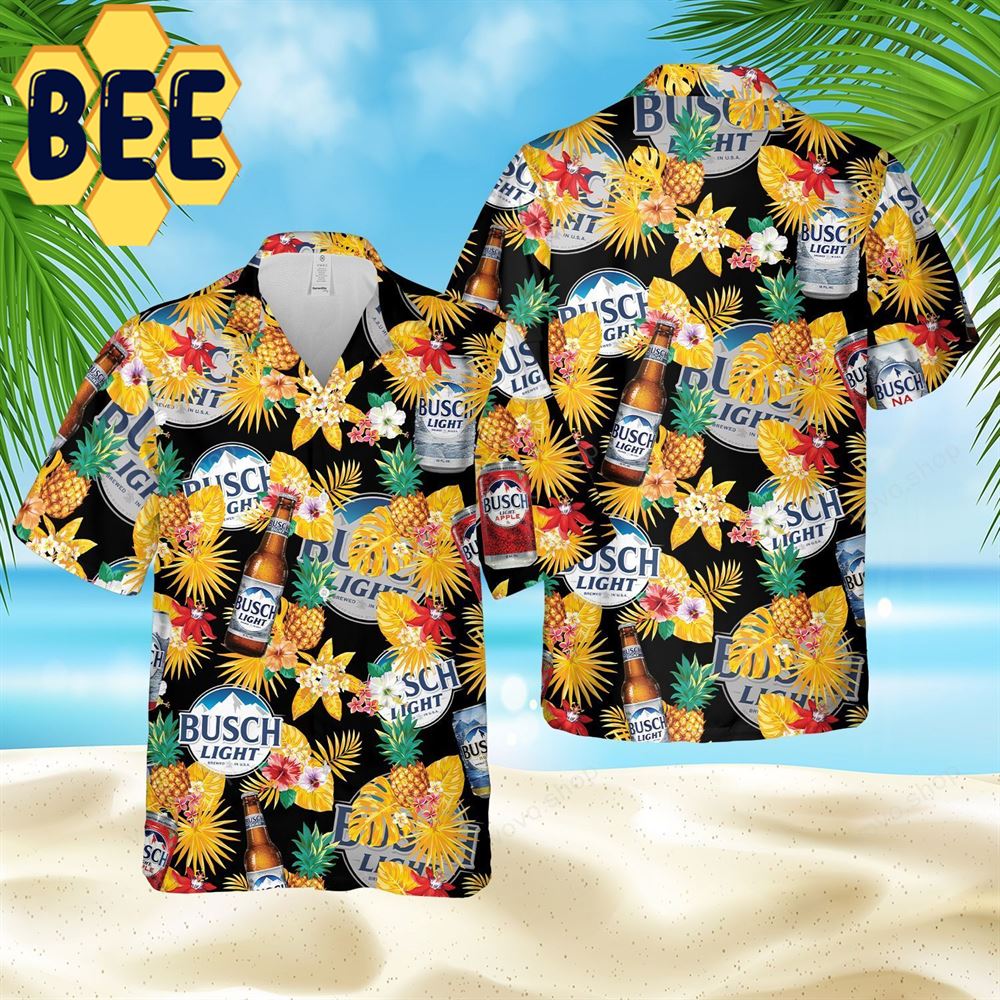 Busch Light Beer Pineapple Hawaiian Shirt