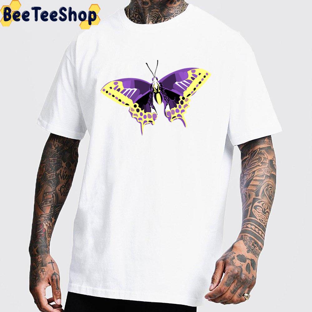 Butterfly Design Nonbinary Pride Unisex T-Shirt