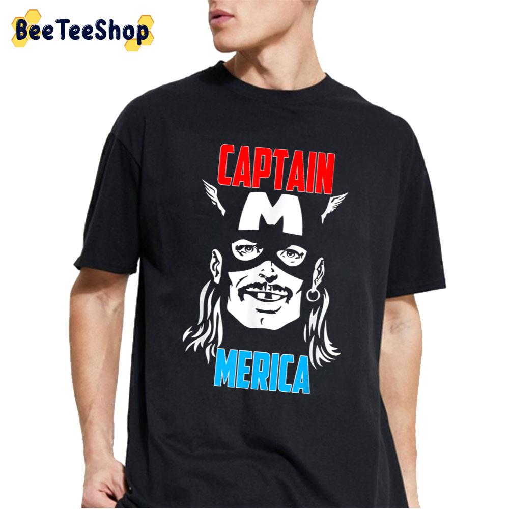 Captain Merica Drinking Independence Day 4th Of July Unisex T-Shirt