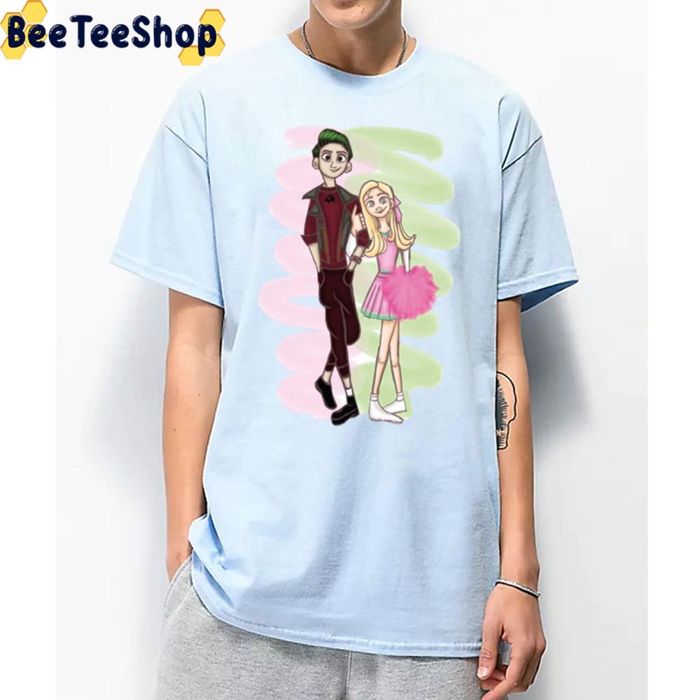 Cartoon Style Addison And Zed Zombies 3 Unisex T-Shirt