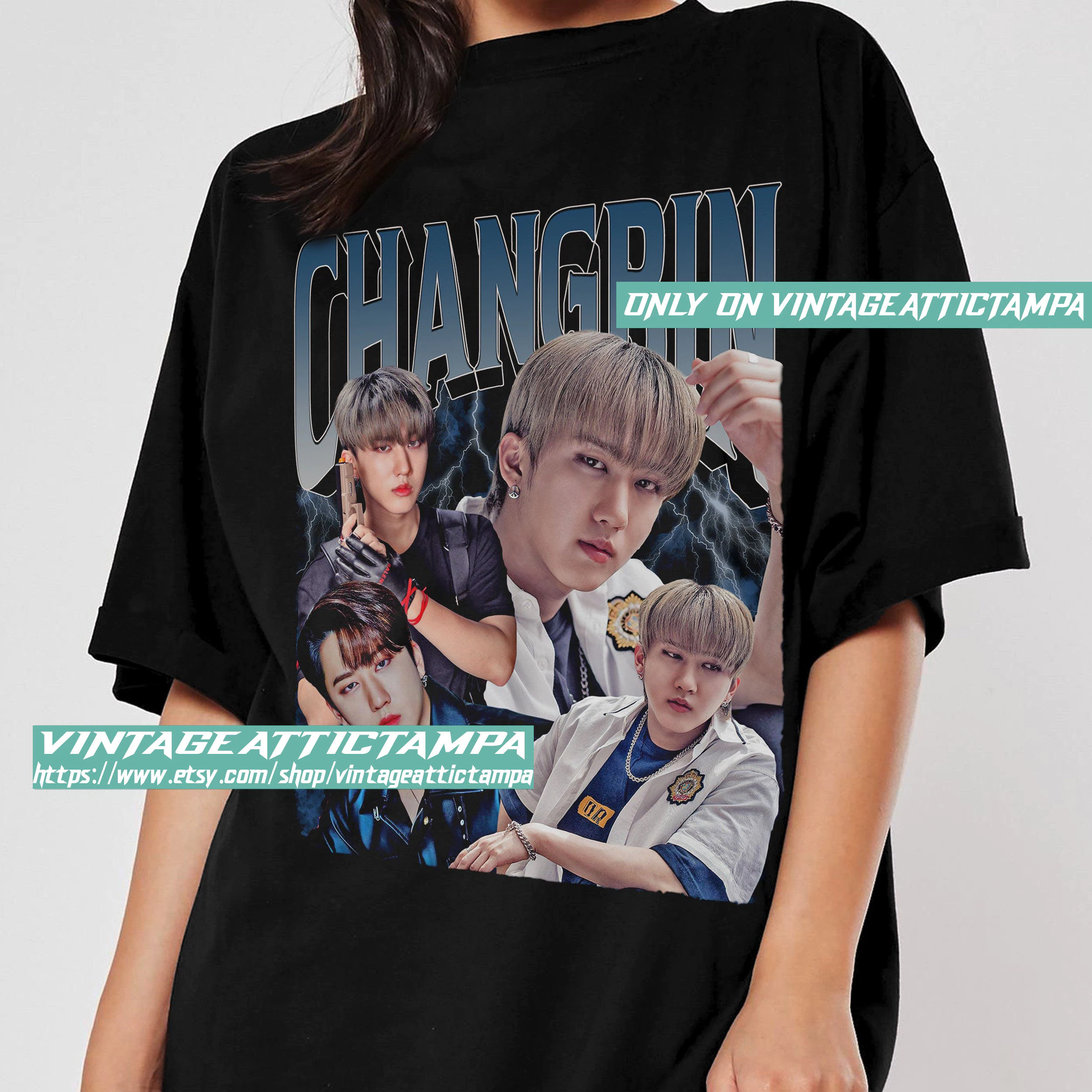 Changbin Straykids Korean Rapper Boyband Kpop Vintage Unisex T-Shirt