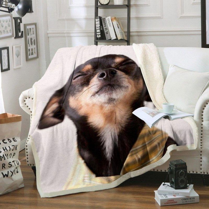 Chihuahua Dog 2 Premium Comfy Sofa Throw Blanket