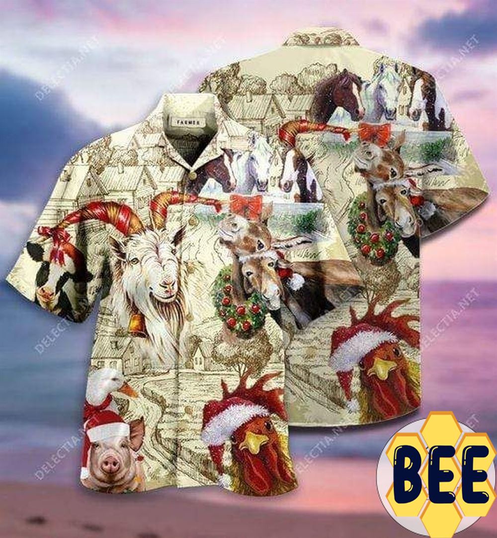 Christmas Begins On The Farm Hawaiian Shirt