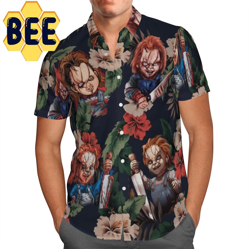 Chucky Hibicus Horror Halloween Hawaiian Shirt