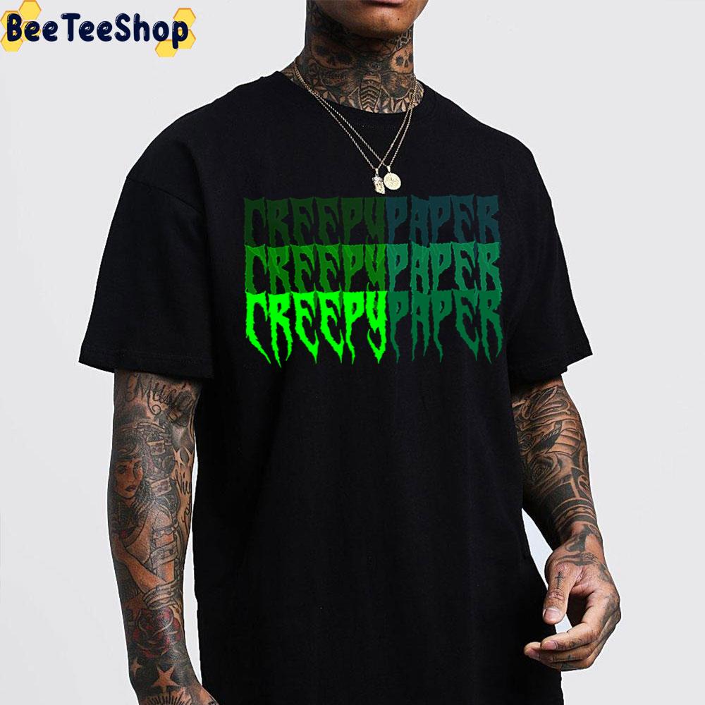 Creepy Paper Halloween Unisex T-Shirt